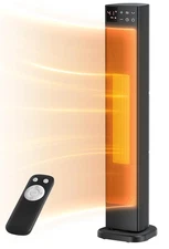 Pelonis 30" 1500W Ceramic Tower Space Heater, Oscillating Digital, PHT30D7BBB