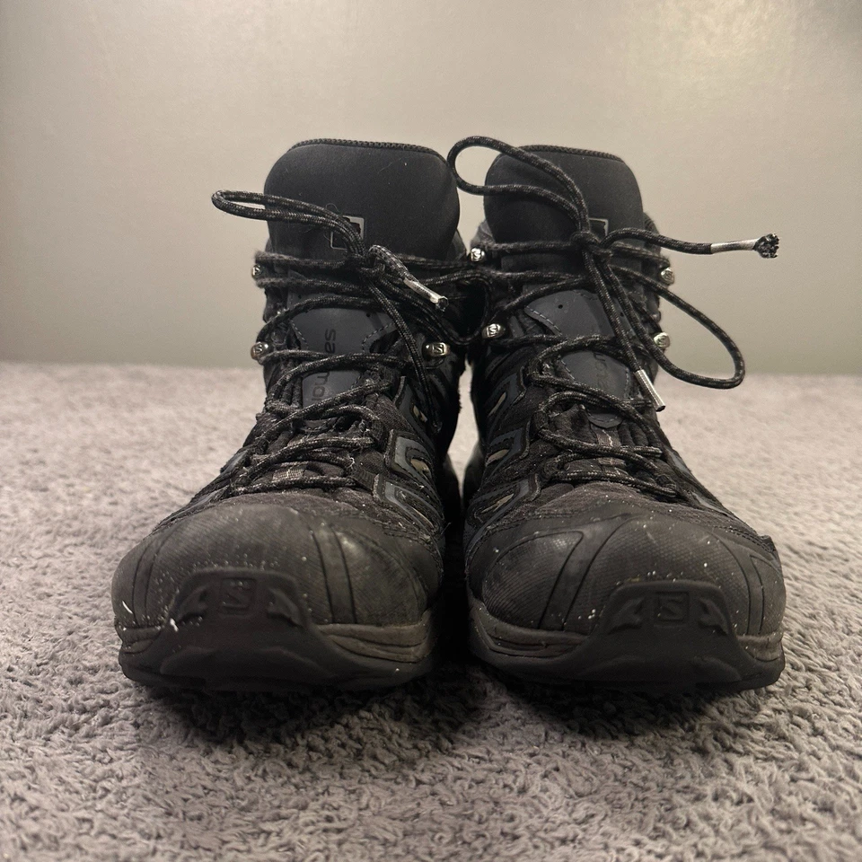 Salomon X Ultra 3 Hiking Shoes Men 10 Black Leather GTX Outdoor Lace Up Mid Top - Image 3 of 4