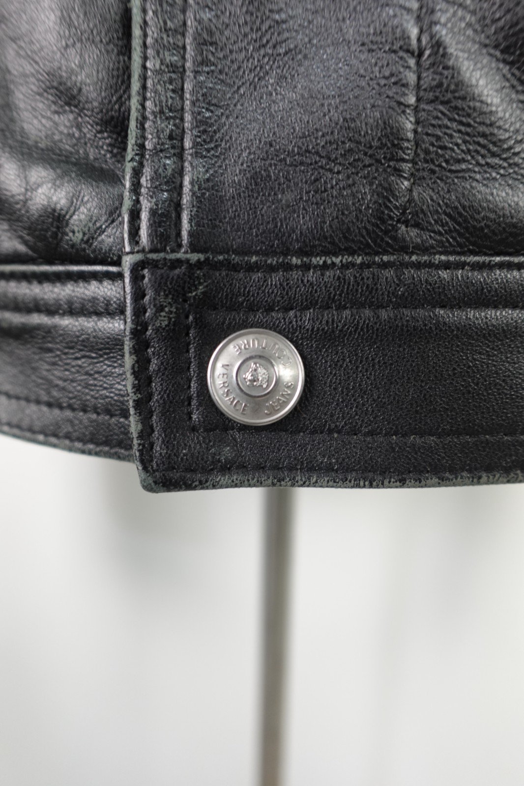 Versace Jeans Couture Jacket Leather Men's Size XL Man Vintage Medusa thumbnail 3