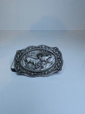 Bergamot Brass Works 1985 Deer Belt Buckle Made In USA