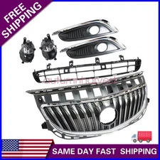 Front Bumper Upper Lower Grille Fog Light Assembly For 2014-2017 Buick Regal