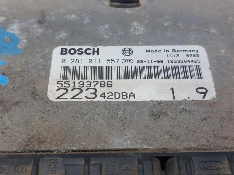 0281011557 CENTRALINA MOTORE ECU BOSCH FIAT DOBLO I (223) 1.9 JTD 8V MAN 5M 105C - Immagine 2 di 4