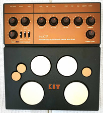 the KIT Integrated Electronic Drum Machine 6 Pad Battery Powered w/ Instructions