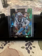 2025 Panini Select Bryce Young Black and Green Prizm Shock #145 Panthers