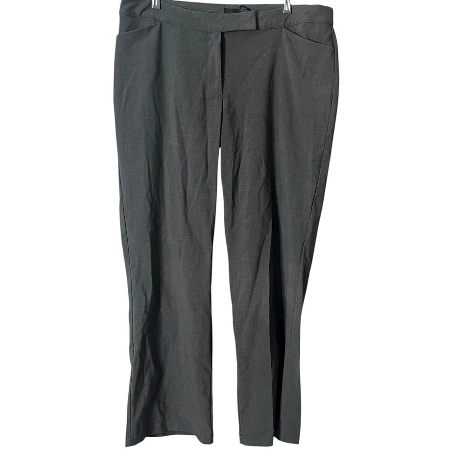 Attention Womens Dress Pants Gray 16 Career Work Slacks Stretch Trousers - Image 3 of 4