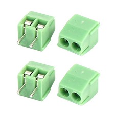 2 Pin Screw Terminal Block 3.5mm Pitch Panel PCB Mount Green,50X