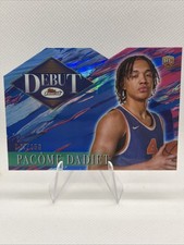 2024-25 Topps Finest #D-28 Pacome Dadiet Blue Debut RC /150 New York Knicks