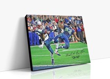 Football Autograph Canvas - Malcolm Butler - Goal Line Pick