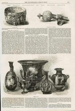 1867 Antique Print - LONDON BRITISH MUSEUM BLACAS COLLECTION GREEK VASES (98)