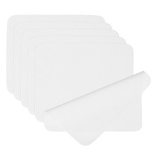 6 Pcs 6.9" x 5.7" Glasses Cleaning Cloth Microfiber Eyeglasses Cloth White