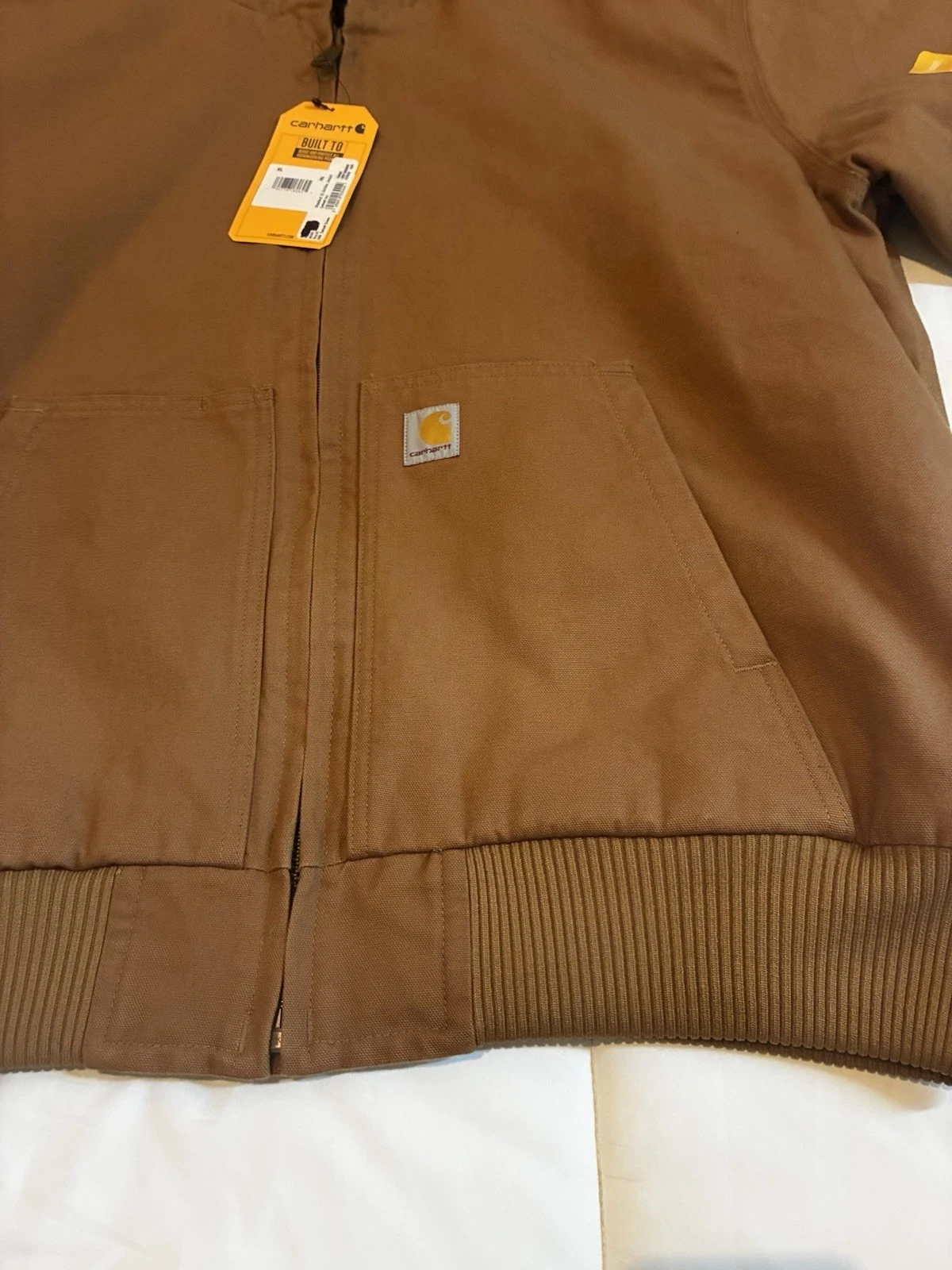 Carhartt J130 Active Jac Washed Duck Thinsulate Hooded Brown Men’s XL Loose image 4