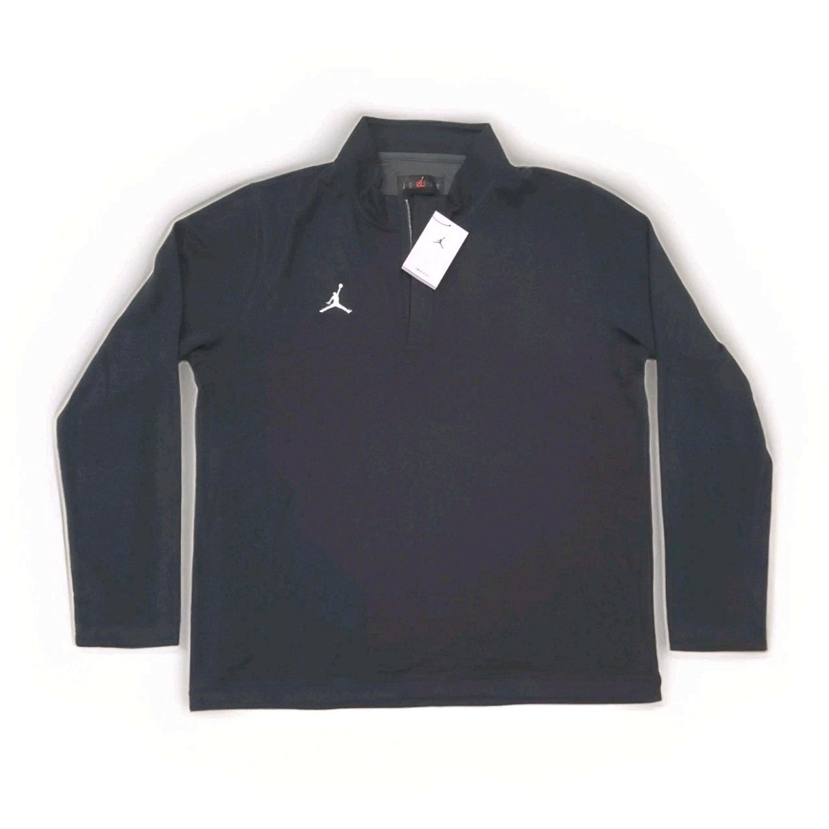 NEW Men's Size XL Nike Air Jordan Dri-Fit Half-Zip Black Top