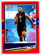 Jordyn Brooks 2020 Donruss Red Press Proof Rookie Card #257; Seattle Sea bx5c. rookie card picture