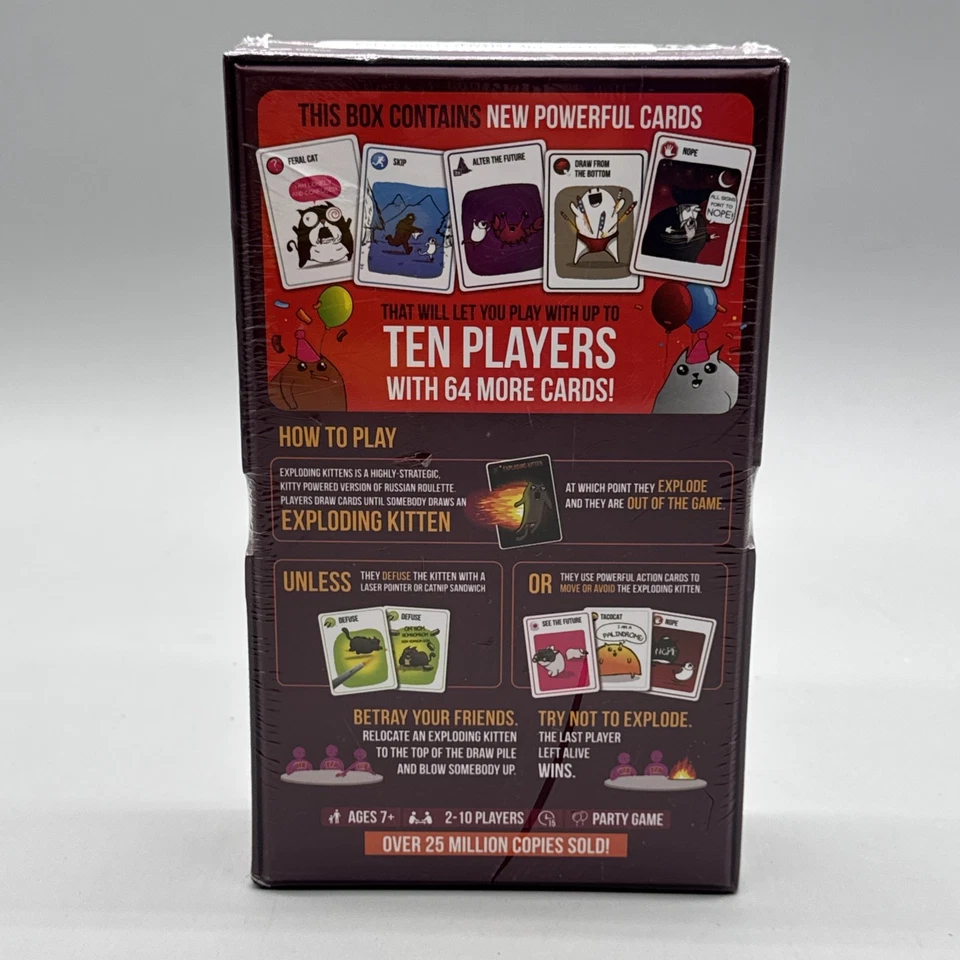 Exploding Kittens Party Pack Card Game New Cards 2023 NEW Sealed! - Image 3 of 3