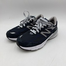 New Balance Womens Navy Blue/White Suede Low Top Sneakers Made In USA Size 7 D