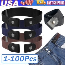 Men Women Buckle-free Elastic Invisible Waist Belt for Jeans No Bulge Hassle Lot