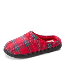 Women's Lightweight Memory Foam Indoor House Slipper Darcy 9-10 Red Plaid