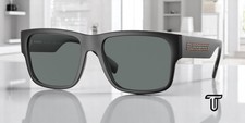 BURBERRY BE4358 346481 Knight Black Polar Grey Polarized 57 mm Men's Sunglasses