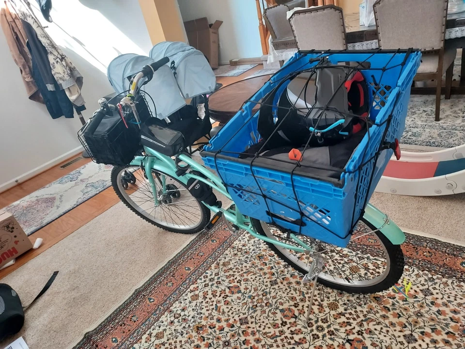 Женский велосипед, 26-дюймовый пляжный круизный велосипед, 7-скоростной пригородный велосипед (Aqua Green) - Изображение 2 из 4