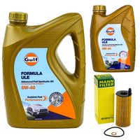 MotoröL Set Gulf Formula ULE 5W-40 6 Liter + ÖLfilter FüR BMW 3Er 5Er 4Er 1Er Z4
