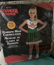 STRANGER THINGS HAWKINS HIGH CHEERLEADER COSTUME CHILD L 12-14 DRESS/SCRUNCHIE