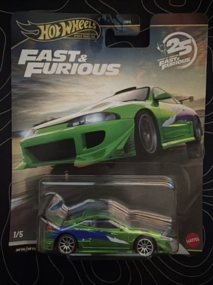 Hot Wheels Fast & Furious Mitsubishi Eclipse 1995 Green Blue 1:64 Diecast Car
