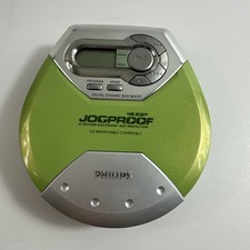 Philips Jogproof Portable CD Player 45 ESP Model AX5111/17 RARE LIME GREEN