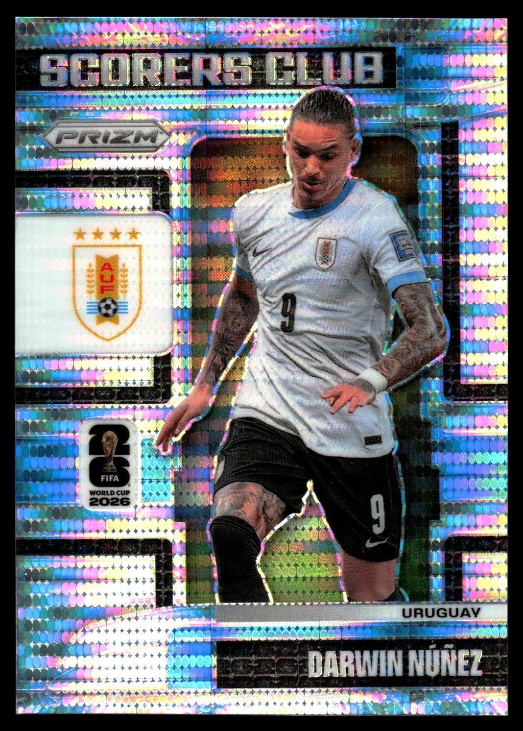 2026 Panini Prizm FIFA World Cup #11 Darwin Nunez Scorers Club Preferred Uruguay