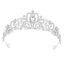 Tiara Crowns for Women  Girls - Bridal, Wedding, Prom, Quinceanera, Silver