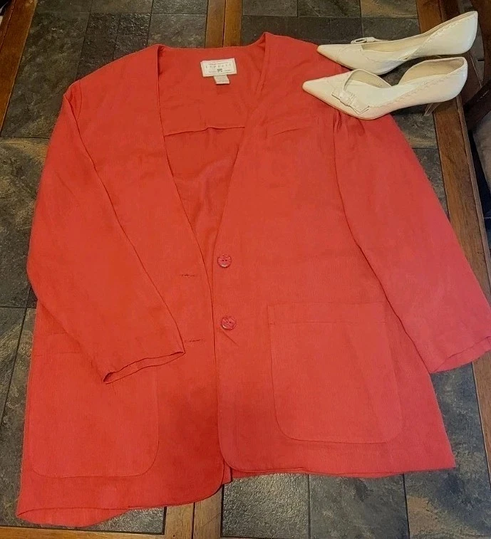 Vtg Express Compagnie Internationale Red Blazer British Crown Colony Hong Kong - Image 2 of 4