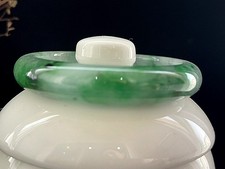 Certified Natural Grade AAA Ice Burmese Green Jade jadeite bracelet bangle 55MM