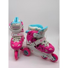Chicago Girls Adjustable Inline Roller Skates Pink White Youth J10-J13