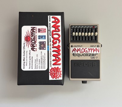 Boss GE-7 Equalizer Pedal - Analogman Pro Mod - EQ Effects Pedal - with Box