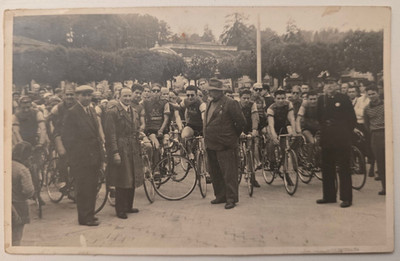 RARE Photo-Postcard Cycling Society Binda Varese 1920s - Ferrania