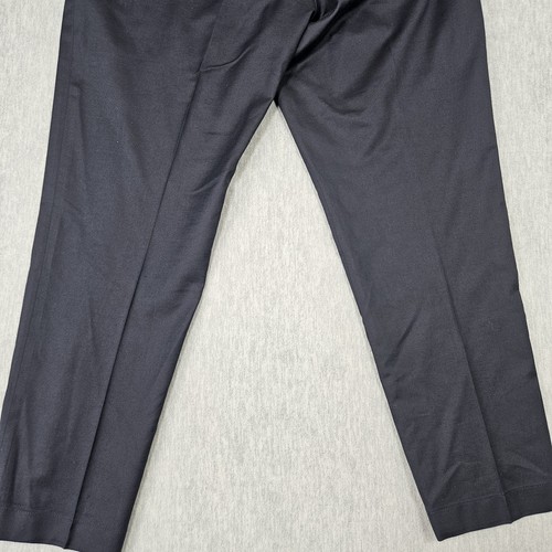 Isaia Pants 50R (32x27) Iconico Drawstring Trousers Wool Blend Italy Dark Blue - Picture 16 of 19