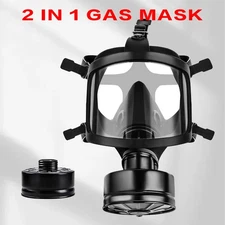 Chemical Gas Mask Full Face Soviet Military Respirator With 1PC 40mm Filter Box