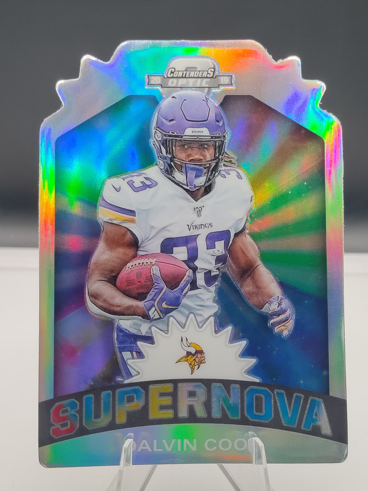 2019 Panini Contenders Optic Dalvin Cook S-DC 'Supernova' Silver Die-Cut Prizm