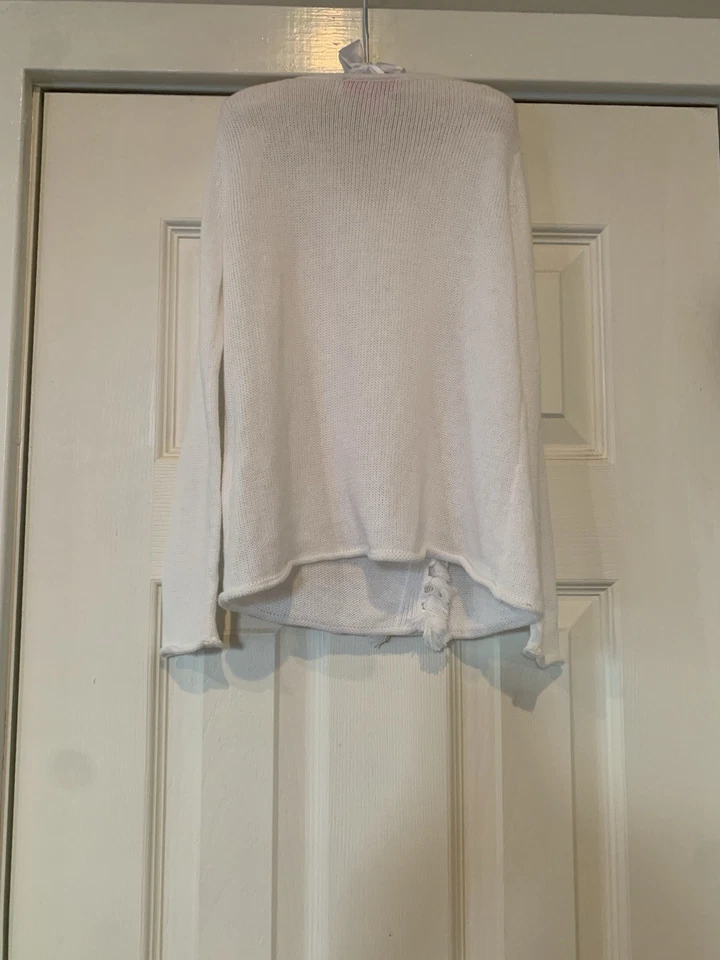 Cárdigan Lilly Pulitzer Niñas Mini Avenue Blanco Envolvente Flecos - S (4-5) Foto 3 de 4