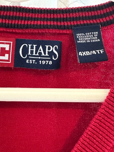 Men’s 4XB Knit Sweater Vest Pullover Sleeveless Preppy GrandpaCore Dadcore Class - Picture 3 of 6