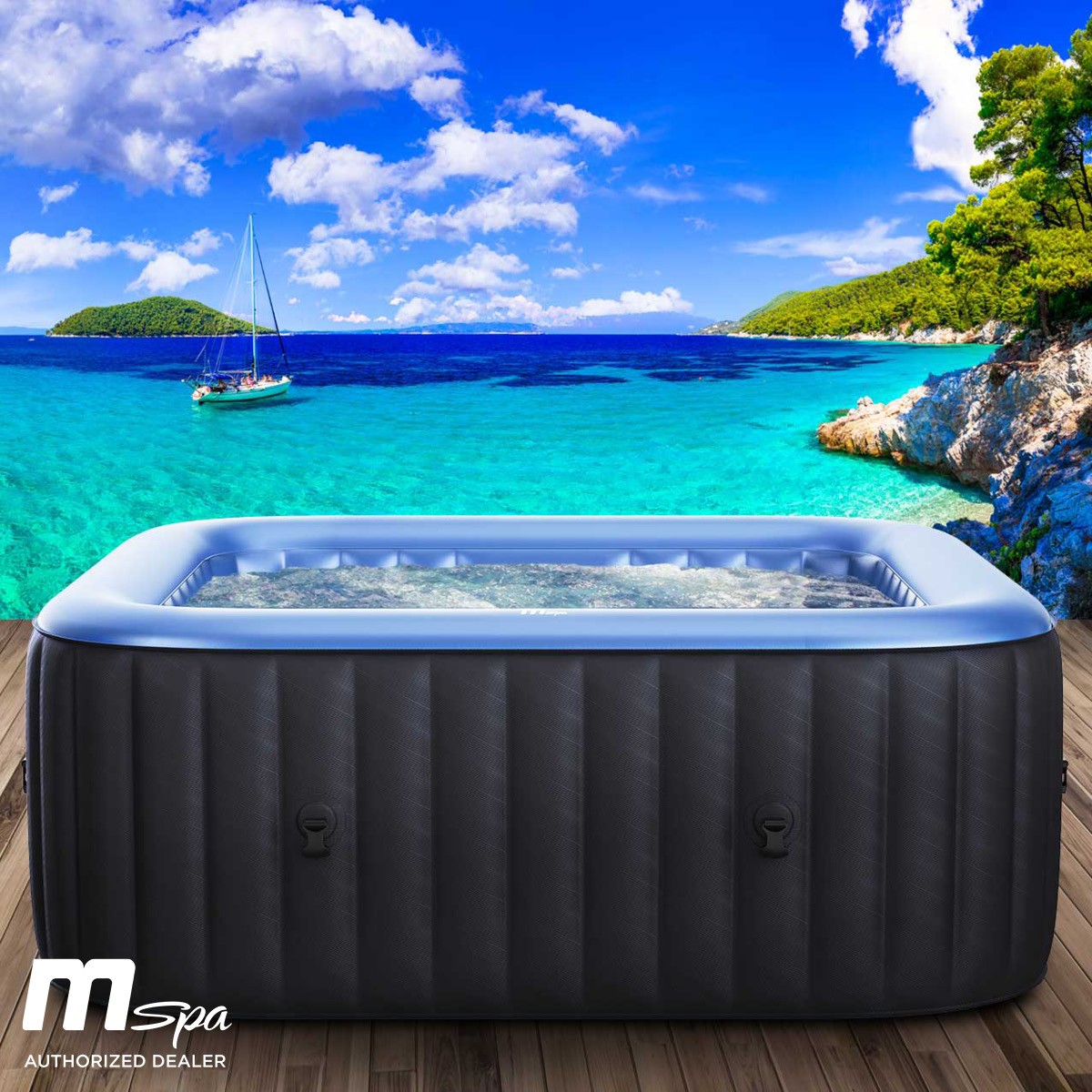 Whirlpool aufblasbar MSpa Tekapo Comfort 6 Personen In-Outdoor Pool 185x185cm