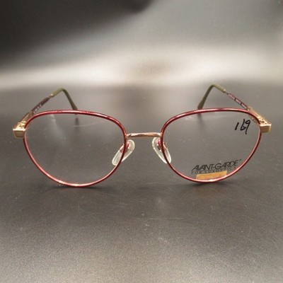 Avant-Garde Luxottica Princeton Raspberry Red Metal Eyeglass Frames Italy 135