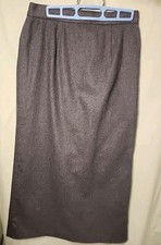 Vtg 90s Wool Blend Maxi Pencil Skirt Bice By Sag Harbor Solid Grey Sz 10 Lined