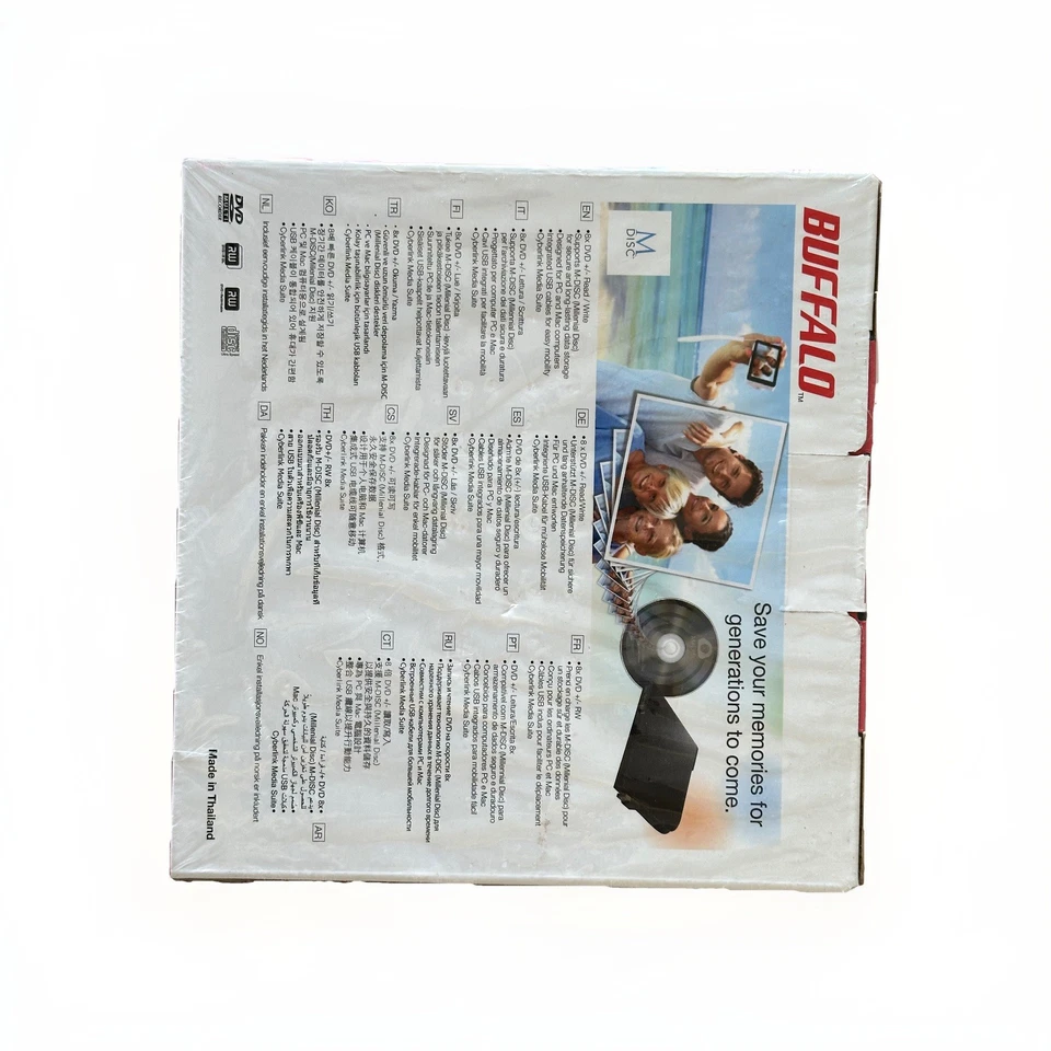 New sealed BUFFALO DVSM-PT58U2VB DVD BURNER with CyberLink Media Suite Power2GO - Image 2 of 4