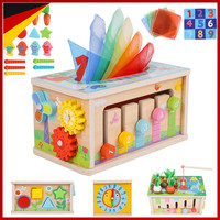 Montessori Spielzeug 6 In 1 TüCherbox Motorikspielzeug Holz Ab 6 Monate Geschenk
