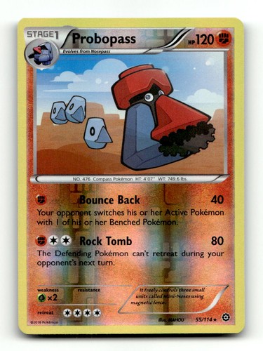 Probopass 55/114 Rare Steam Siege Pokemon Reverse Holo Lightly Played
