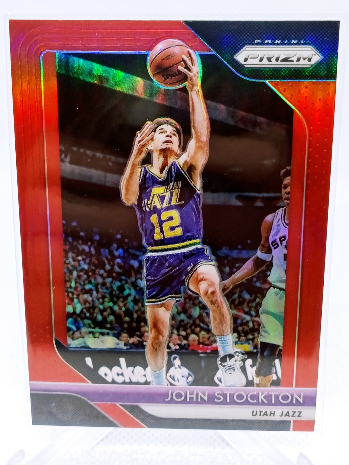 2018-19 Panini Prizm - John Stockton #185 Red Prizm /299