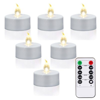 Baikaraer Battery Operated Tea Lights with Remote, Flickering Flameless Candle