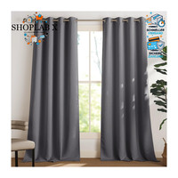 VorhäNge Blickdicht 2Er Set Grau H 245 X B 140 Cm Thermovorhang FüR Wohnzimmer