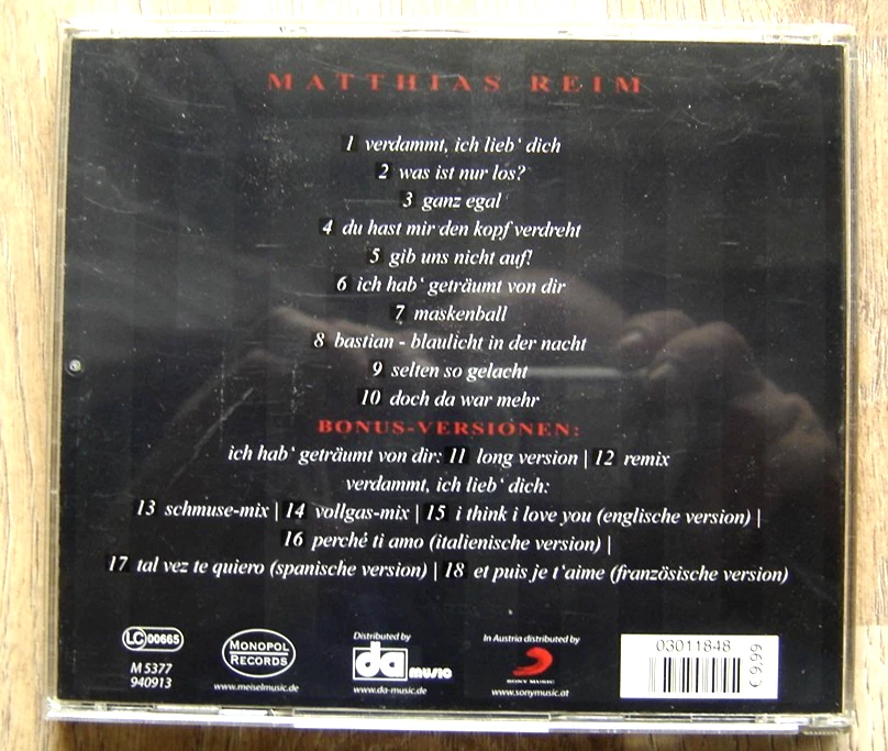 CD reim / Matthias Reim / 2010 - Bild 2 von 2