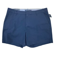 Tommy Hilfiger Women's Hollywood Navy Blue Chino Shorts Size 8 NWT